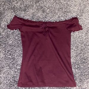 Aeropostale Burgundy Lace Up